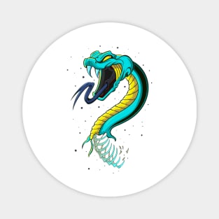 The great Japanese Snake - Venomous creature - Illustration Magnet